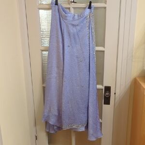 Elegant Lavender Skirt with Silver Accents